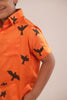 Sugar cane fibre cloth in close view, the ground for the Sunrise Bird Shirt