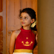 Maroon Elegance Pattu