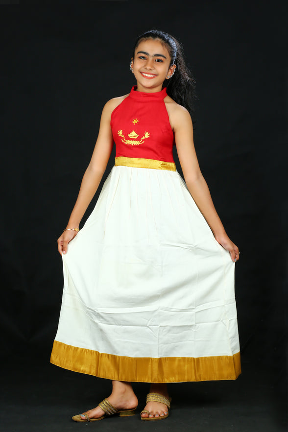 Maroon Elegance Pattu