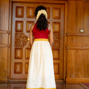 Maroon Elegance Pattu