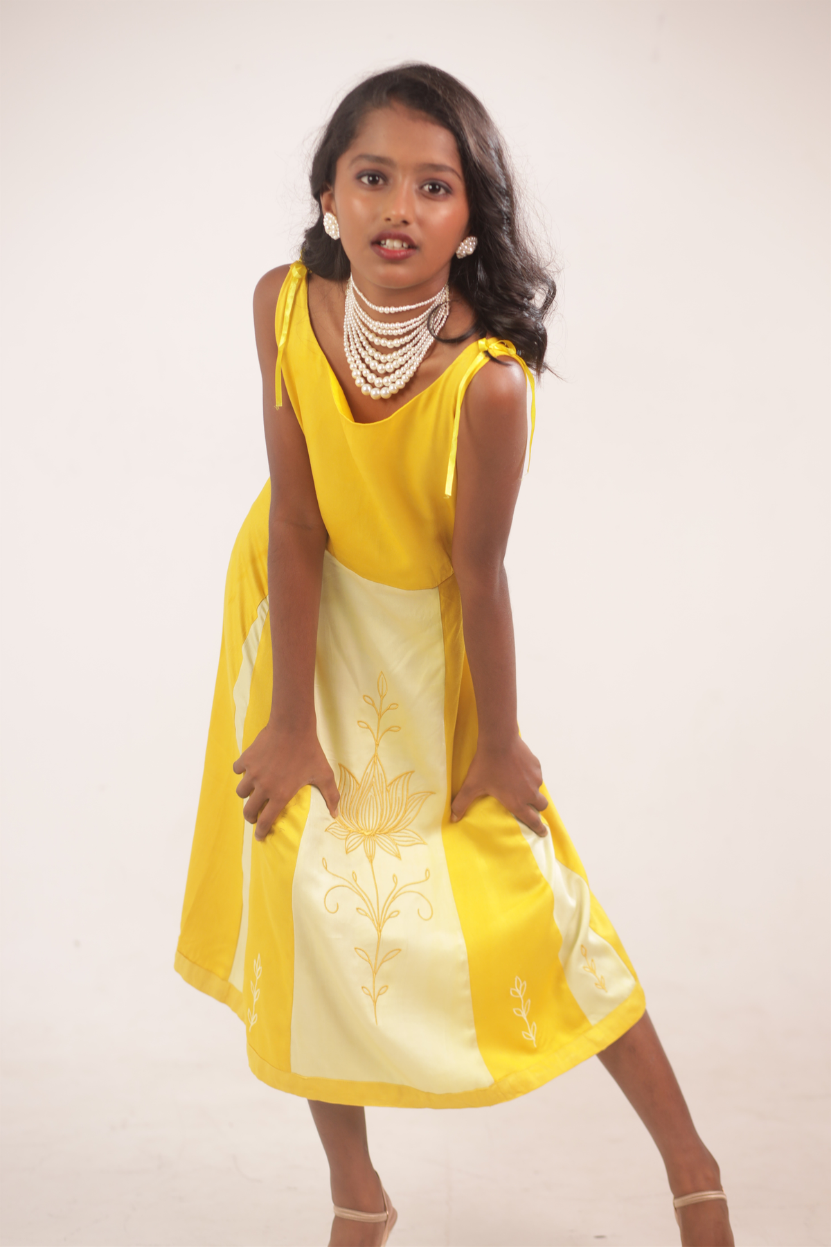 Yellow Golden Blossom Frock