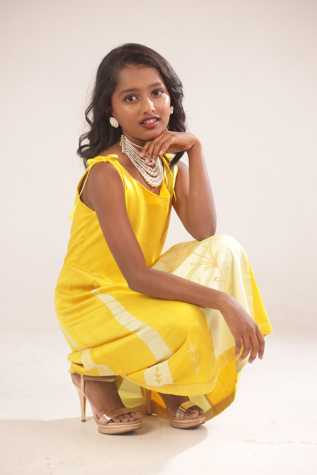 Yellow Golden Blossom Frock
