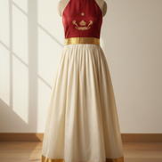 Maroon Elegance Pattu - Realistic