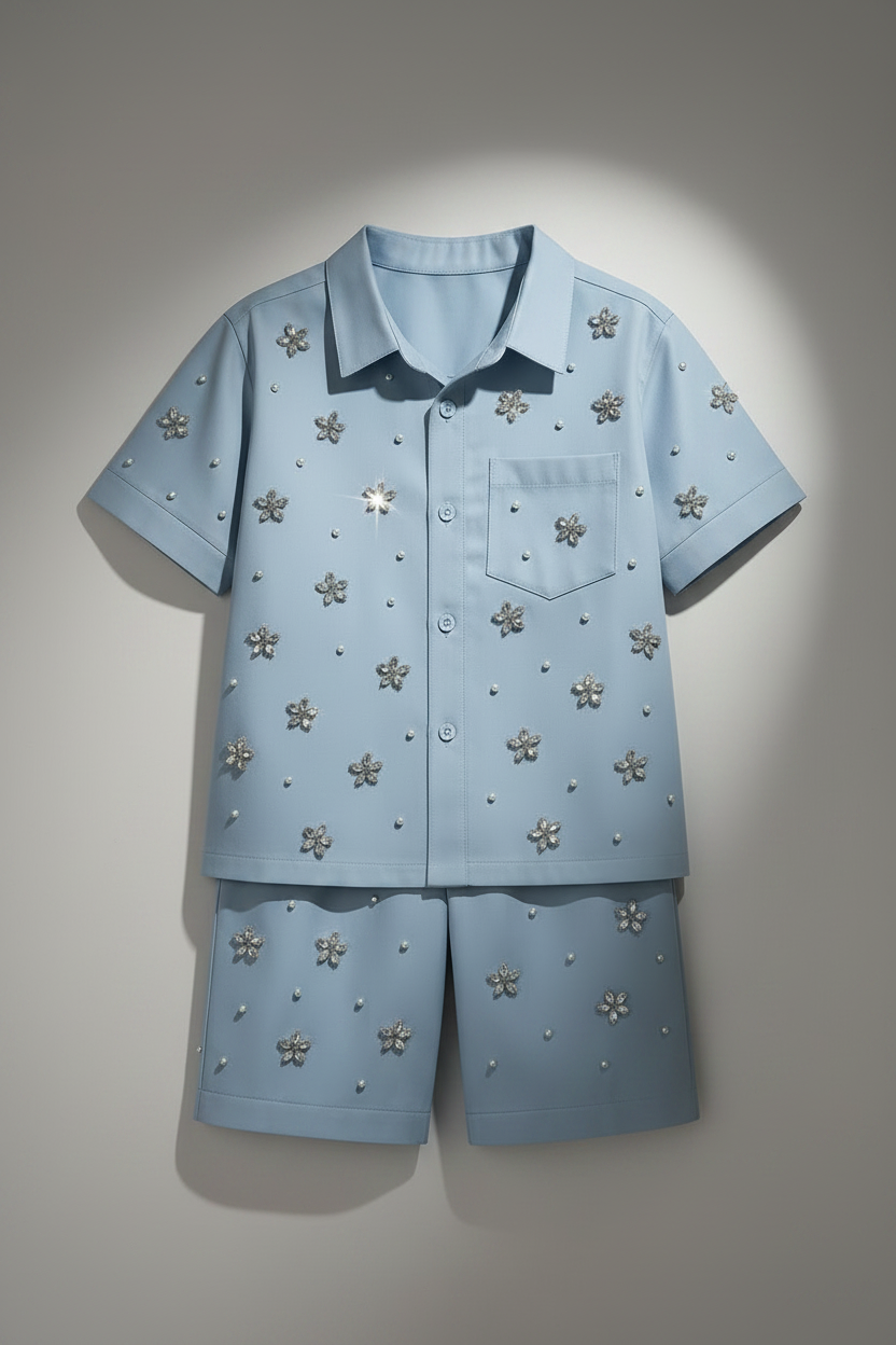 Zouhi Crystal Co-ord Set - Moody Dark